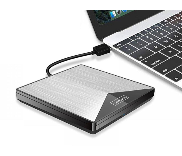 Zenwire Napęd Zewnętrzny DVD CD RW 2w1 USB 3.0 USB-C 3.1 SY881 - 1604628 - zdjęcie 7